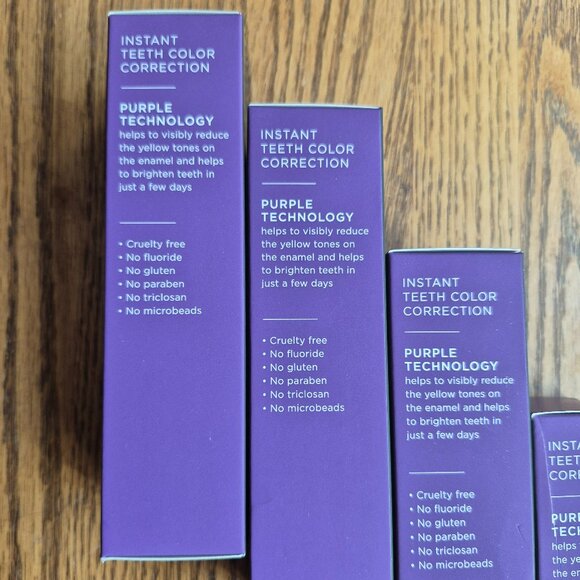 Lot of 4 Evo Purple Peppermint Instant Color Correction Toothpaste 3.5 oz 3/2027 - Picture 6 of 16